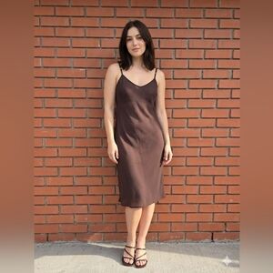 Michael Kors Brown Slip Dress